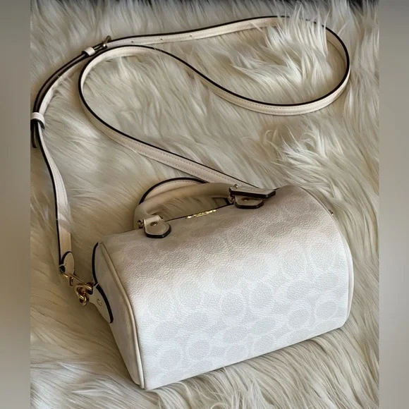 💰SOLD - CW329 - Coach Mini Rowan Crossbody Bag in Signature Canvas - Picture 6 of 13